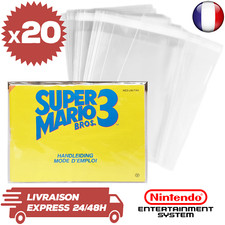 20 Protections Sachet Pochette Refermable Notice Jeux Nintendo NES Neufs