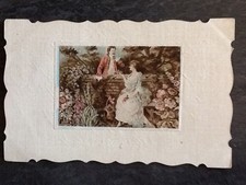 CARTE TOILEE DENTELEE SCENE COSTUME EPOQUE COUPLE MURET - 66865