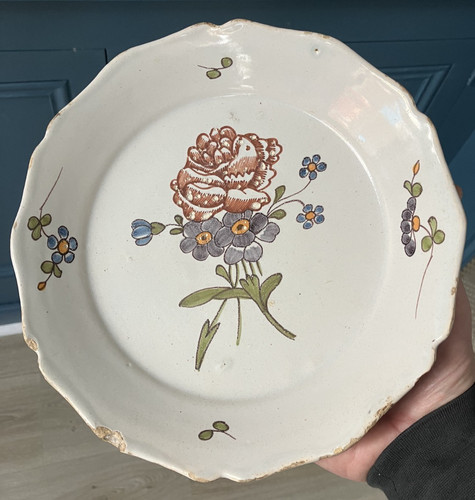Belle assiette faïence xviii - assiette,