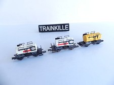 FLEISCHMANN PICCOLO N 1:160 / 3 WAGONS CITERNE A ESSIEUX SHELL ESSO