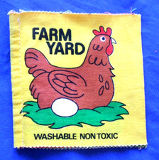 Livre enfant en tissu vintage