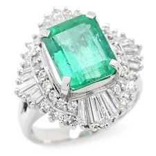 Bague en Émeraude Diamant