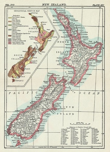 Carte nouvelle zélande - carte, de