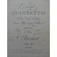 MOZART W. A. Grand Quintette