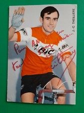 CYCLISME carte cycliste JEAN CLAUDE THEILLIERE équipe BIC 1967 signée