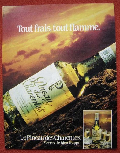Publicité papier vin pineau - publicité,