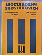 Dmitri Shostakovich - 4 preludes for violon & piano - sheet music ed. DSCH