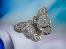 Bijoux Fantaisie - Broche Vermeil Argentée En Forme De Papillon 