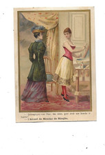 5 CHROMOS  ANCIENS pub  Ricqlès H 11 cms bienfaits de l'alcool de menthe fin XIX