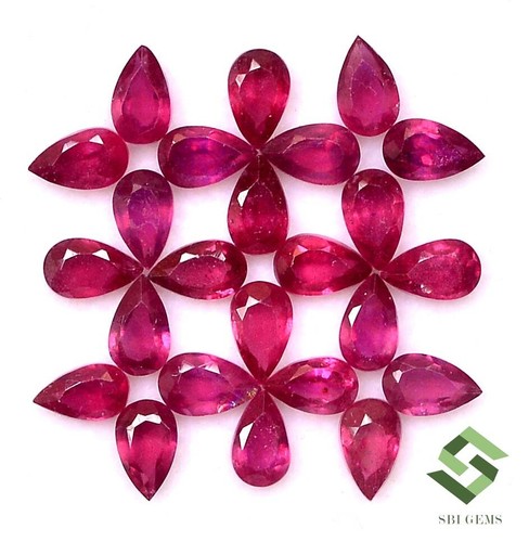 5x3 naturel rubis poire - 5x3, mm