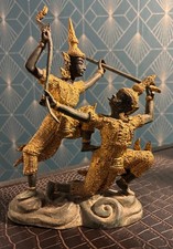 Figurines Guerriers du temple dansant statue d'Asie du Sud Est