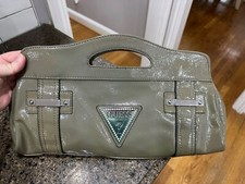 guess olive clutch purse new