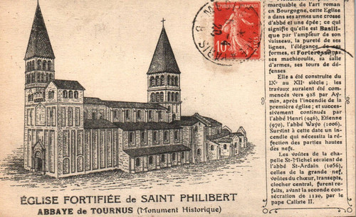Cpa abbaye tournus s - abbaye, de