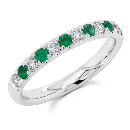 14k blanc diamant émeraude - diamant,