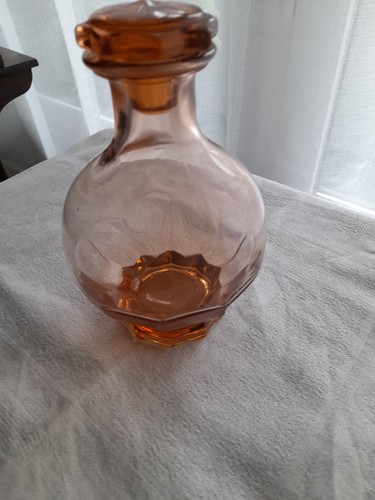 Carafe verre rose hauteur - verre, 20