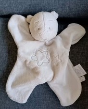 1853🌟Doudou Plat Mouchoir Ours Gris Beige Poudre D'étoile Noukies Noukie's 