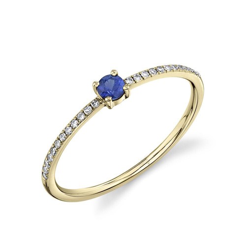 Saphir bleu bague solitaire - bleu,