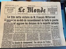 Le Monde 1981 victoire de