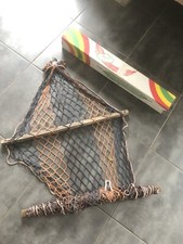 Hamac de jardin style vintage filet et bois 1 personne