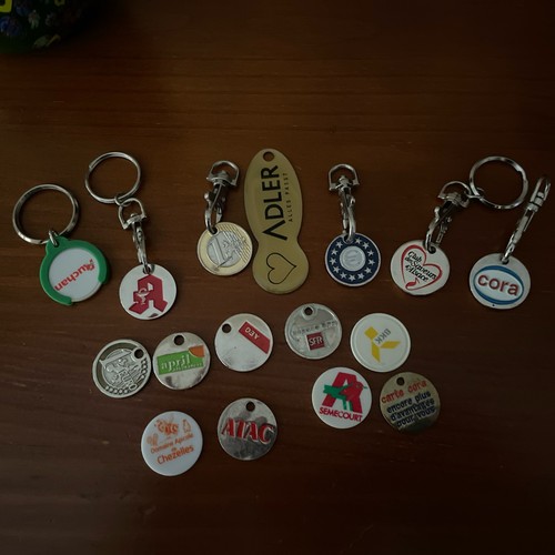 Lot jetons de caddie - 15,