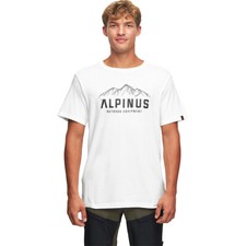Alpinus T-shirt Mountains Active Homme Randonnée Haut Doux Léger Blanc