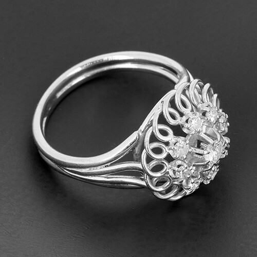 Bague marguerite blanc - bague,