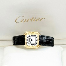 Cartier Montre manuelle vintage Ceinture cadran romain blanc avec 149091089