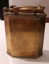 Grand briquet de table ancien en laiton à essence ministère des finances
