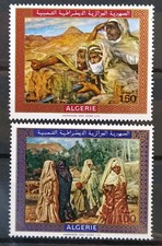 Série 2 Timbre Art Tableaux Algérie 1969 N° 503/504 Neuf**