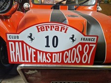 PLAQUE DE RALLYE MAS DU CLOS 87 FERRARI