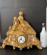 Grande pendule époque Napoleon III.Dorure. Bronze France