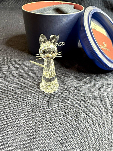 Swarovski crystal replica - crystal, cat