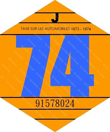 Vignette 1974 véhicule - vignette,