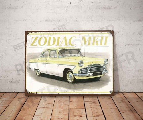 Plaque métal vintage zodiac - plaque,