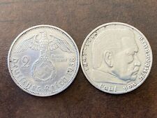 Pièce de monnaie COIN ALLEMAGNE GERMANY 2 M DEUTSCHES REICH 1938 SILVER ARGENT