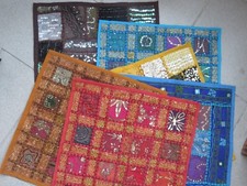 6 housses enveloppes de coussins Inde 42 x 42 neuf paillettes lot