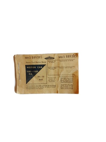 Vintage motor car fuel ration - motor,