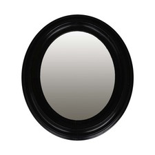 Miroir ovale laqué noir style