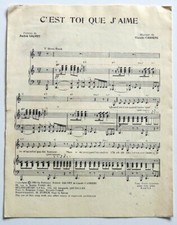 Partition vintage sheet music