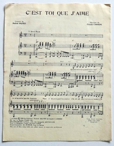 Partition vintage sheet music