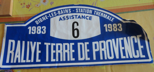 1983 ancienne plaque rallye