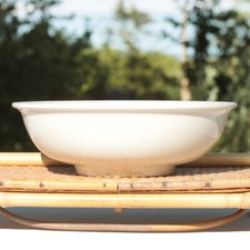 Cuvette de toilette ancienne Digoin Sarreguemines modèle blanc shabby