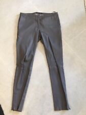 Superbe Pantalon Slim Cuir Strech Gris Fabiana Filippi 38 Tbe Authentique