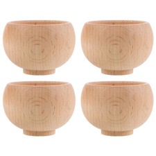 4 Pcs Mini Bol En Bois Coussin