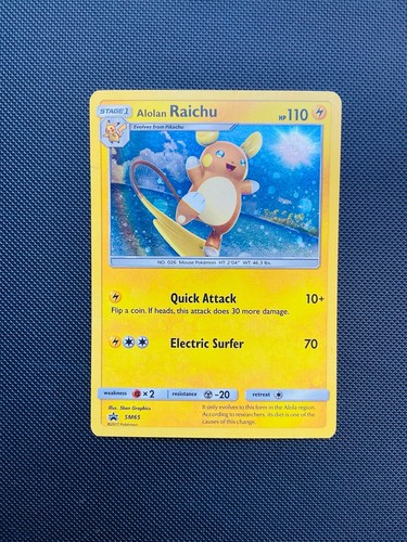 Carte pokemon raichu - pokemon, d'alola