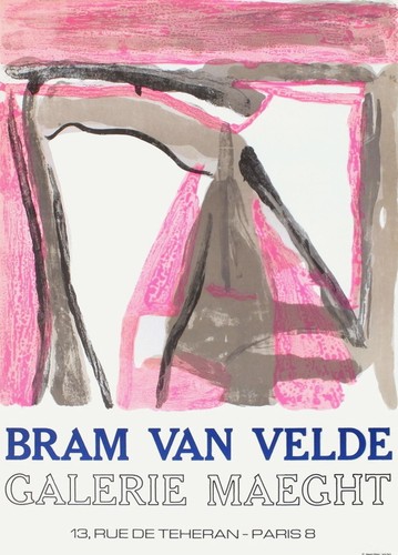 Bram van velde affiche - expo, 75