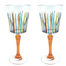 Paire De 2 Murano Vin Verres