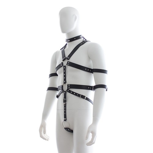 Homme cuir combinaison harnais - combinaison,