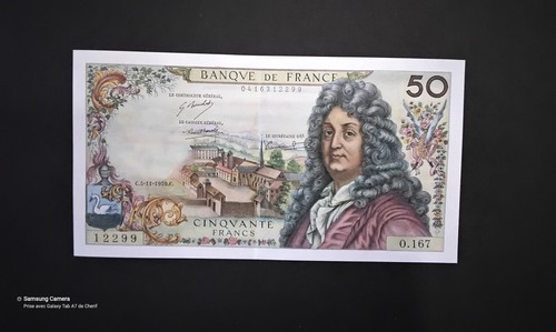Billet banque 50fr racine - banque, :
