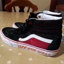 Mid Vans Off the Wall Hi Fire SK8 noir rouge blanc 721278 EU 42 UK 8 mans US 9